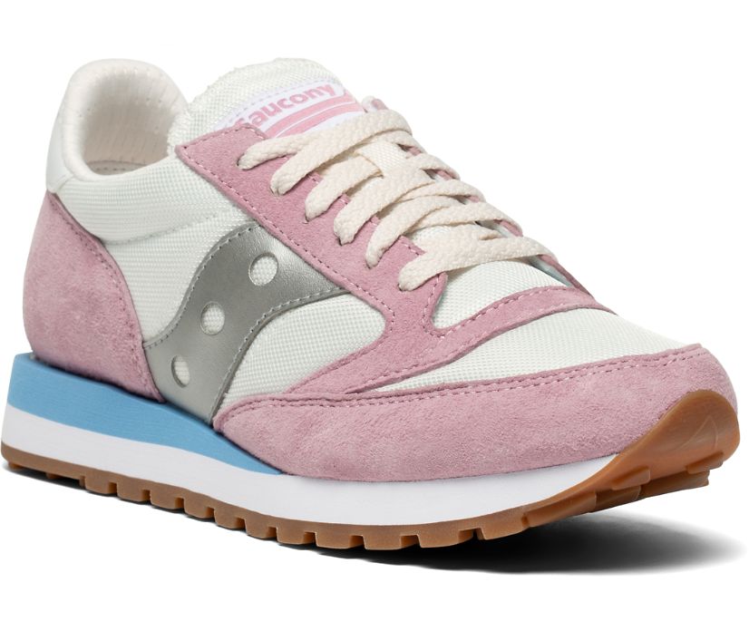 Női Saucony Jazz 81 Originals Fehér Rózsaszín Szürke | HU 256VRW